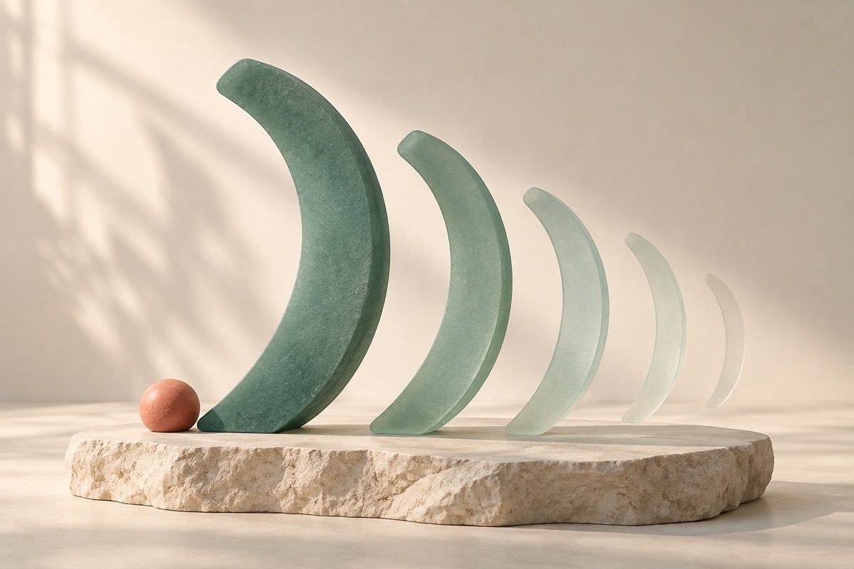AI-generated illustration: A sequence of progressively smaller and fainter arcs representing an echo